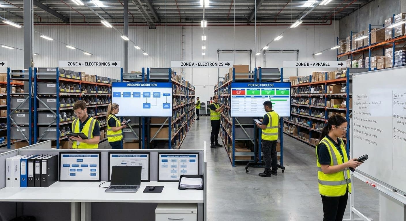 Operations documentation best practices in modern warehouse with digital workflows