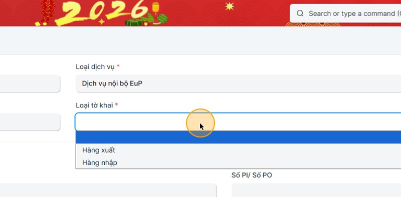 Step #5: Chọn Loại tờ khai