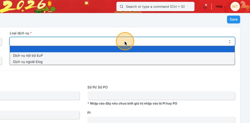 Step #4: Chọn Loại dịch vụ