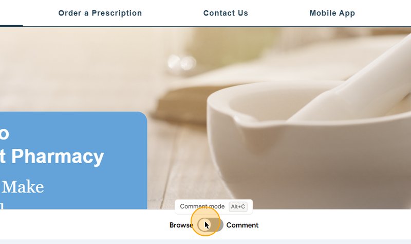 Step #14: Click Comment again in the bottom toolbar to resume leaving feedback on the new page.